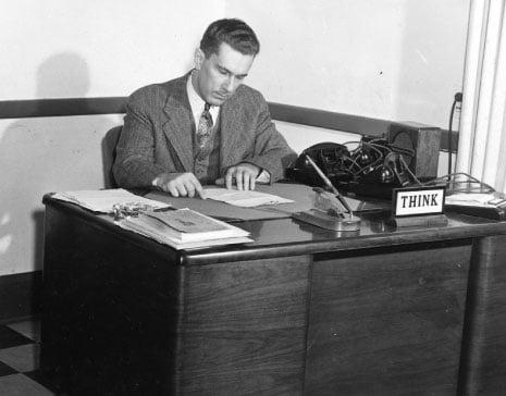 Morgan Curry at his Desk